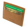 PORTE-CARTES HORIZONTAL AVEC OU SANS ANTI-RFID  EN CUIR VERITABLE MARRON CLAIR