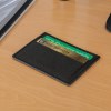 PORTE-CARTES HORIZONTAL AVEC OU SANS ANTI-RFID EN SIMILI-CUIR NOIR GRAINE