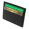 PORTE-CARTES HORIZONTAL AVEC OU SANS ANTI-RFID EN SIMILI-CUIR NOIR GRAINE