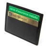 PORTE-CARTES HORIZONTAL AVEC OU SANS ANTI-RFID EN SIMILI-CUIR LISSE NOIR