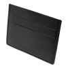 PORTE-CARTES HORIZONTAL AVEC OU SANS ANTI-RFID EN SIMILI-CUIR LISSE NOIR