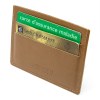 PORTE-CARTES HORIZONTAL AVEC OU SANS ANTI-RFID EN SIMILI-CUIR LISSE MARRON