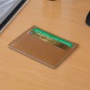 PORTE-CARTES HORIZONTAL AVEC OU SANS ANTI-RFID EN SIMILI-CUIR LISSE MARRON