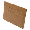 PORTE-CARTES HORIZONTAL AVEC OU SANS ANTI-RFID EN SIMILI-CUIR LISSE MARRON