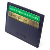 PORTE-CARTES HORIZONTAL AVEC OU SANS ANTI-RFID  CUIR RECYCLÉ BLEU MARINE