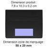 PORTE-CARTES HORIZONTAL AVEC OU SANS ANTI-RFID  CUIR RECYCLÉ NOIR