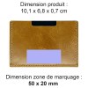PORTE CARTE SIMPLE EN CUIR VERITABLE MARRON CLAIR