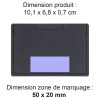 PORTE CARTE SIMPLE EN SIMILI-CUIR NOIR GRAINE