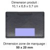 PORTE CARTE SIMPLE EN SIMILI-CUIR LISSE NOIR