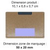 PORTE CARTE SIMPLE EN SIMILI-CUIR LISSE MARRON
