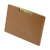 PORTE CARTE SIMPLE EN SIMILI-CUIR LISSE MARRON
