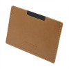PORTE CARTE SIMPLE EN SIMILI-CUIR LISSE MARRON
