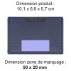 PORTE CARTE SIMPLE CUIR RECYCLÉ BLEU MARINE