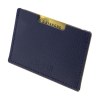 PORTE CARTE SIMPLE CUIR RECYCLÉ BLEU MARINE