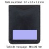 PORTE-CARTE POUR SMARTPHONE AVEC ADHESIF 3M EN CUIR VERITABLE NOIR