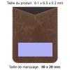 PORTE-CARTE POUR SMARTPHONE AVEC ADHESIF 3M EN CUIR VERITABLE MARRON FONCE