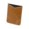 PORTE-CARTE POUR SMARTPHONE AVEC ADHESIF 3M EN CUIR VERITABLE MARRON CLAIR