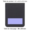 PORTE-CARTE POUR SMARTPHONE AVEC ADHESIF 3M EN SIMILI-CUIR NOIR GRAINE