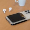 PORTE-CARTE POUR SMARTPHONE AVEC ADHESIF 3M EN SIMILI-CUIR NOIR GRAINE