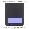 PORTE-CARTE POUR SMARTPHONE AVEC ADHESIF 3M EN SIMILI-CUIR LISSE NOIR