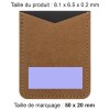 PORTE-CARTE POUR SMARTPHONE AVEC ADHESIF 3M EN SIMILI-CUIR LISSE MARRON