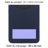 PORTE-CARTE POUR SMARTPHONE AVEC ADHESIF 3M CUIR RECYCLÉ BLEU MARINE