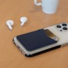 PORTE-CARTE POUR SMARTPHONE AVEC ADHESIF 3M CUIR RECYCLÉ BLEU MARINE