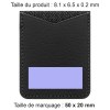 PORTE-CARTE POUR SMARTPHONE AVEC ADHESIF 3M CUIR RECYCLÉ NOIR