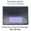 PORTE CARTE VOLET EN CUIR VERITABLE NOIR