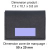 PORTE CARTE VOLET EN SIMILI-CUIR LISSE NOIR