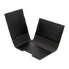 PORTE CARTE VOLET EN SIMILI-CUIR LISSE NOIR
