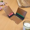 PORTE CARTE VOLET EN SIMILI-CUIR LISSE MARRON