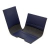 PORTE CARTE VOLET CUIR RECYCLÉ BLEU MARINE