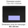 PORTE CARTE VOLET CUIR RECYCLÉ NOIR