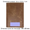 PORTEFEUILLE VERTICAL EN CUIR VERITABLE MARRON FONCE