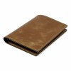 PORTEFEUILLE VERTICAL EN CUIR VERITABLE MARRON FONCE
