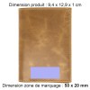 PORTEFEUILLE VERTICAL EN CUIR VERITABLE MARRON CLAIR