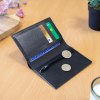 PORTEFEUILLE VERTICAL EN SIMILI-CUIR NOIR GRAINE