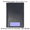 PORTEFEUILLE VERTICAL EN SIMILI-CUIR LISSE NOIR