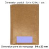 PORTEFEUILLE VERTICAL EN SIMILI-CUIR LISSE MARRON