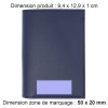 PORTEFEUILLE VERTICAL EN CUIR RECYCLÉ BLEU MARINE