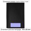 PORTEFEUILLE VERTICAL EN CUIR RECYCLÉ NOIR