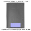 PORTEFEUILLE VERTICAL EN CUIR RECYCLÉ GRIS