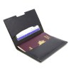 PORTE-PASSEPORT / CARTE GRISE / ASSURANCE EN CUIR VERITABLE NOIR