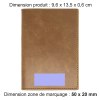 PORTE-PASSEPORT / CARTE GRISE / ASSURANCE EN CUIR VERITABLE MARRON FONCE