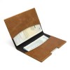 PORTE-PASSEPORT / CARTE GRISE / ASSURANCE EN CUIR VERITABLE MARRON FONCE