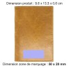 PORTE-PASSEPORT / CARTE GRISE / ASSURANCE EN CUIR VERITABLE MARRON CLAIR