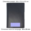 PORTE-PASSEPORT / CARTE GRISE / ASSURANCE  EN SIMILI-CUIR NOIR GRAINE