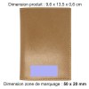 PORTE-PASSEPORT / CARTE GRISE / ASSURANCE  EN SIMILI-CUIR LISSE MARRON