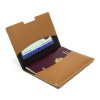 PORTE-PASSEPORT / CARTE GRISE / ASSURANCE  EN SIMILI-CUIR LISSE MARRON
